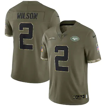 mens nike zach wilson olive new york jets 2022 salute to se